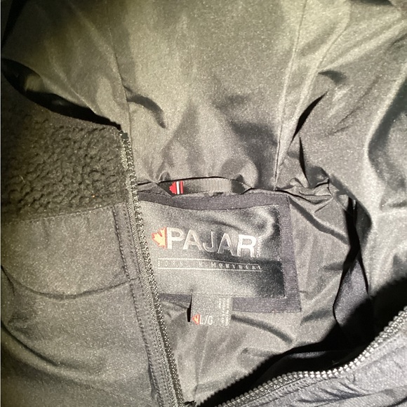 Pajar black sherp mixed media boxy hooded fleece jacket size large - Picture 11 of 12